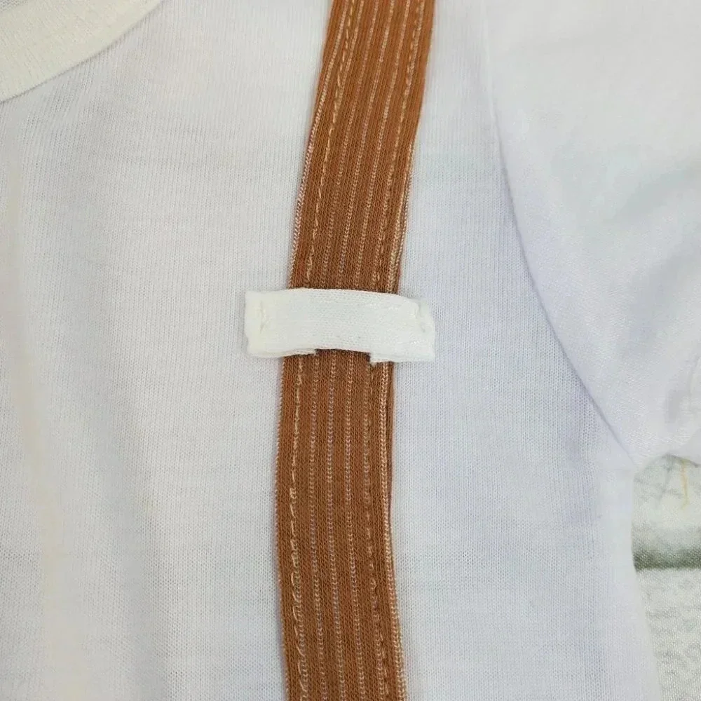 18-24M Brown Faux Suit Shorts Baby Boys 2 pcs Outfit. T-Shirt and Shorts Set